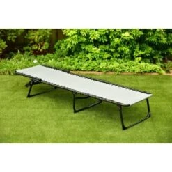 Dakota Premium 3 Position Folding Relaxer Bed - Grey -Garden Decoration Shop 395732 dakota premium 3 position folding relaxer bed 2